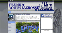 Desktop Screenshot of peabodyyouthlacrosse.org